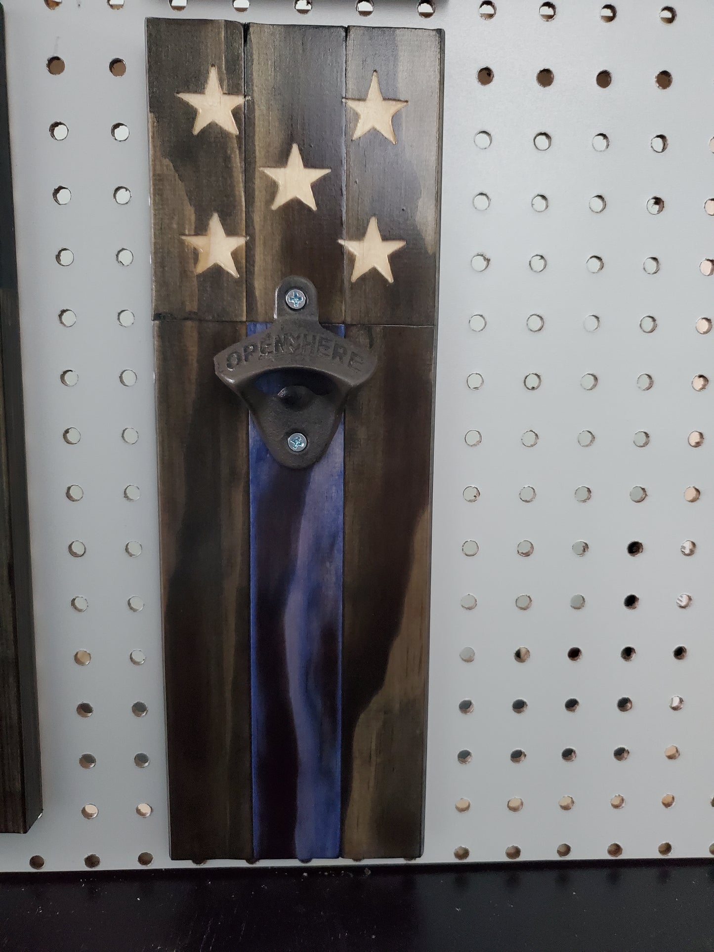 Magnetic Rustic American Flag Wall Bottle Opener